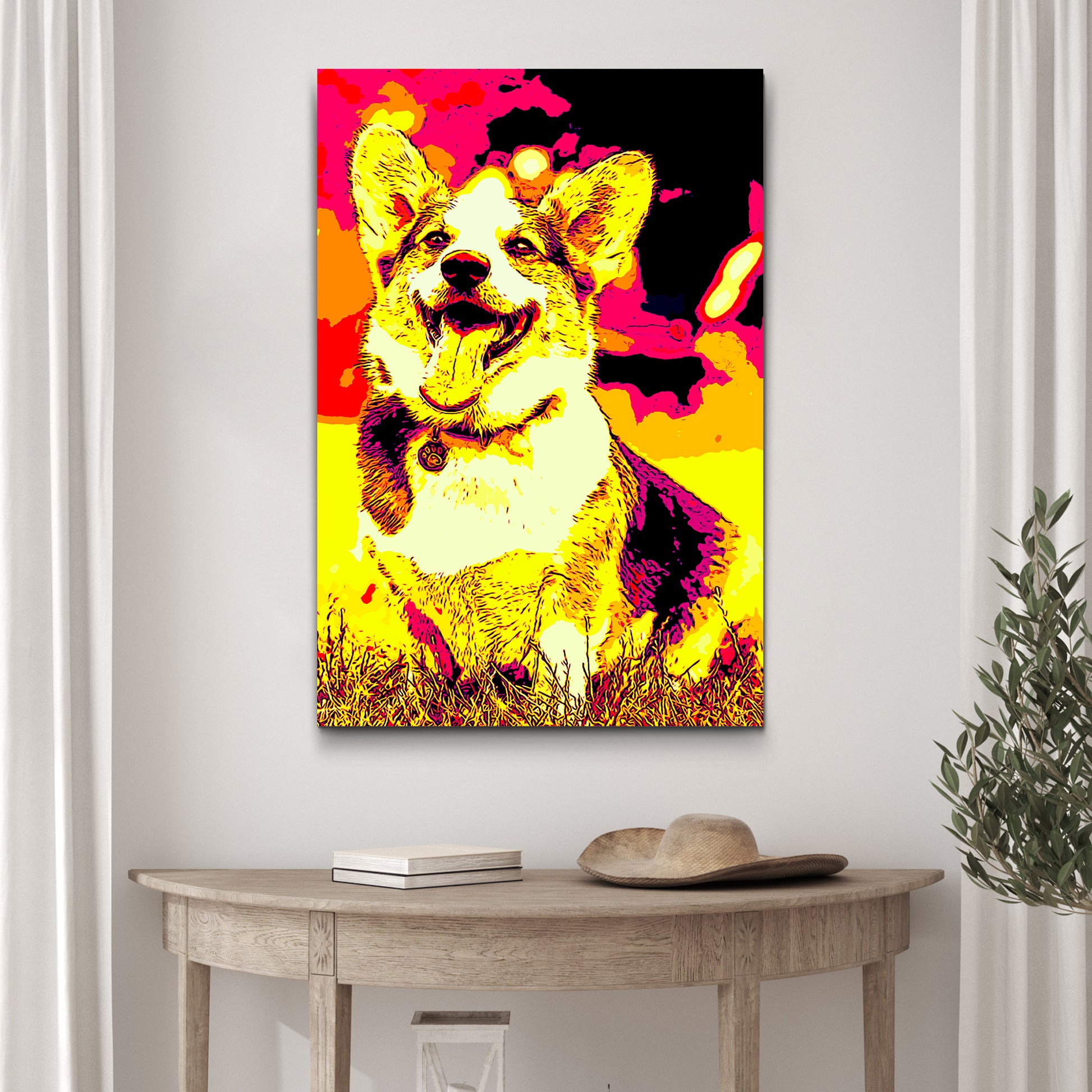 Pet Portrait Pop Art Sign II Style 2 - Image by Tailored Canvases