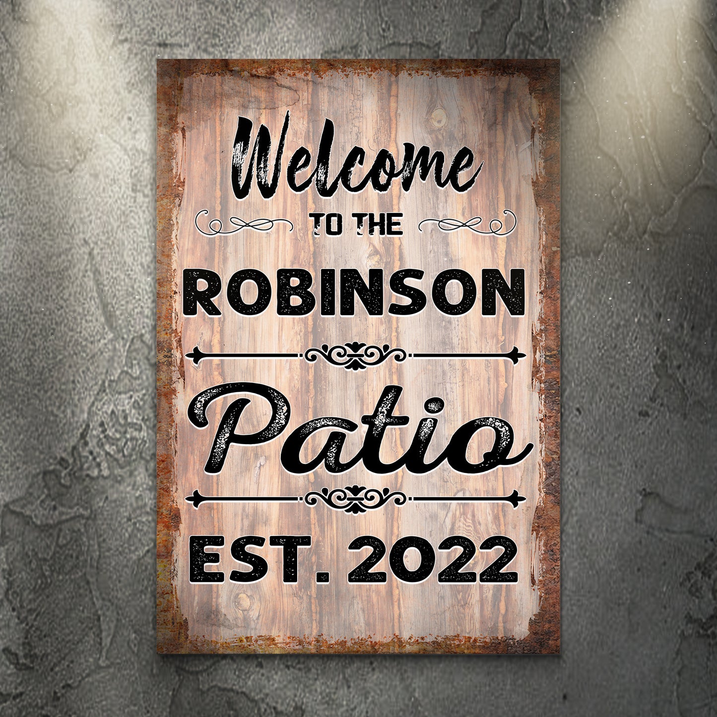 Welcome To The Patio Sign IV Style 1 - Image by Tailored Canvases