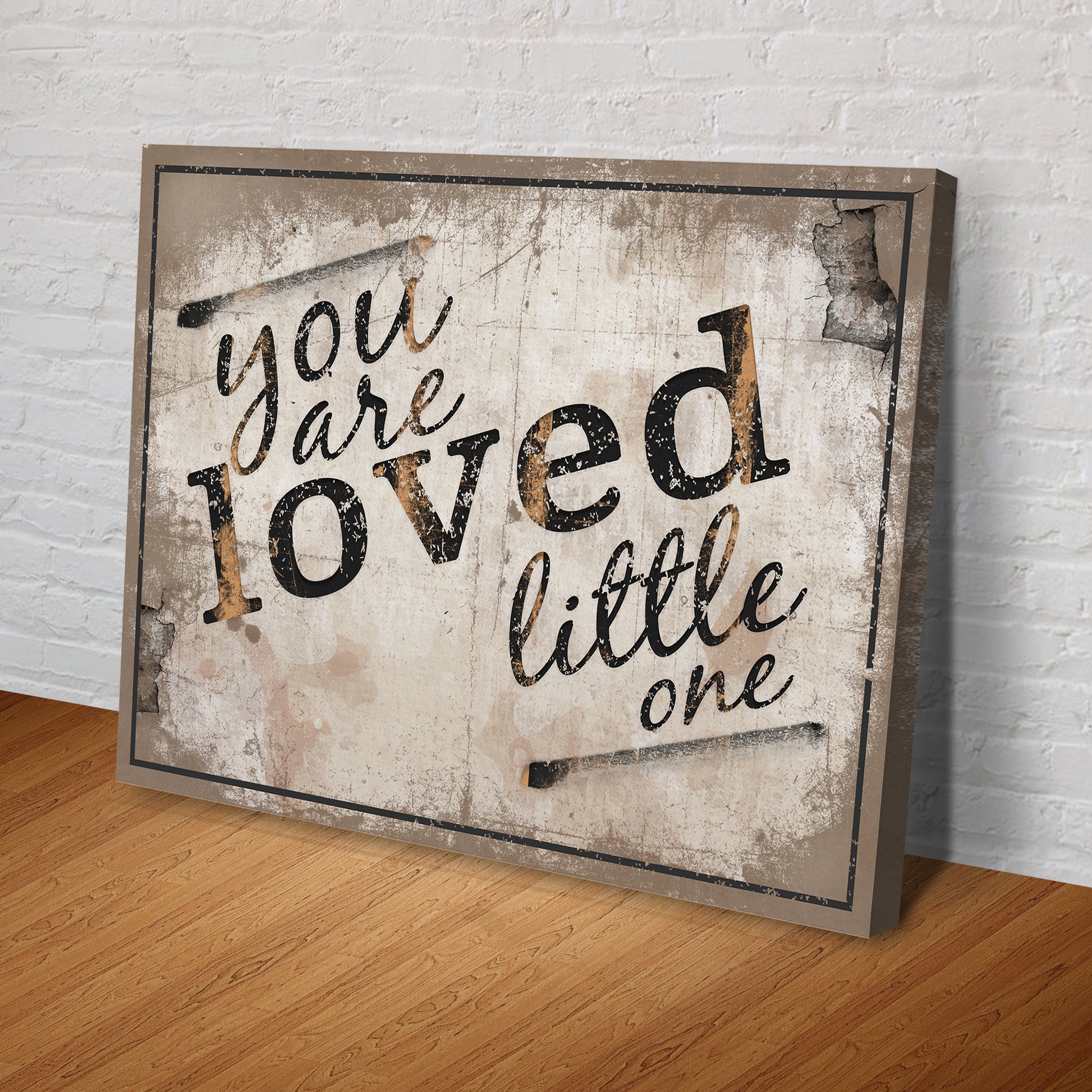 You Are Loved Little One Sign II Style 2 - Image by Tailored Canvases