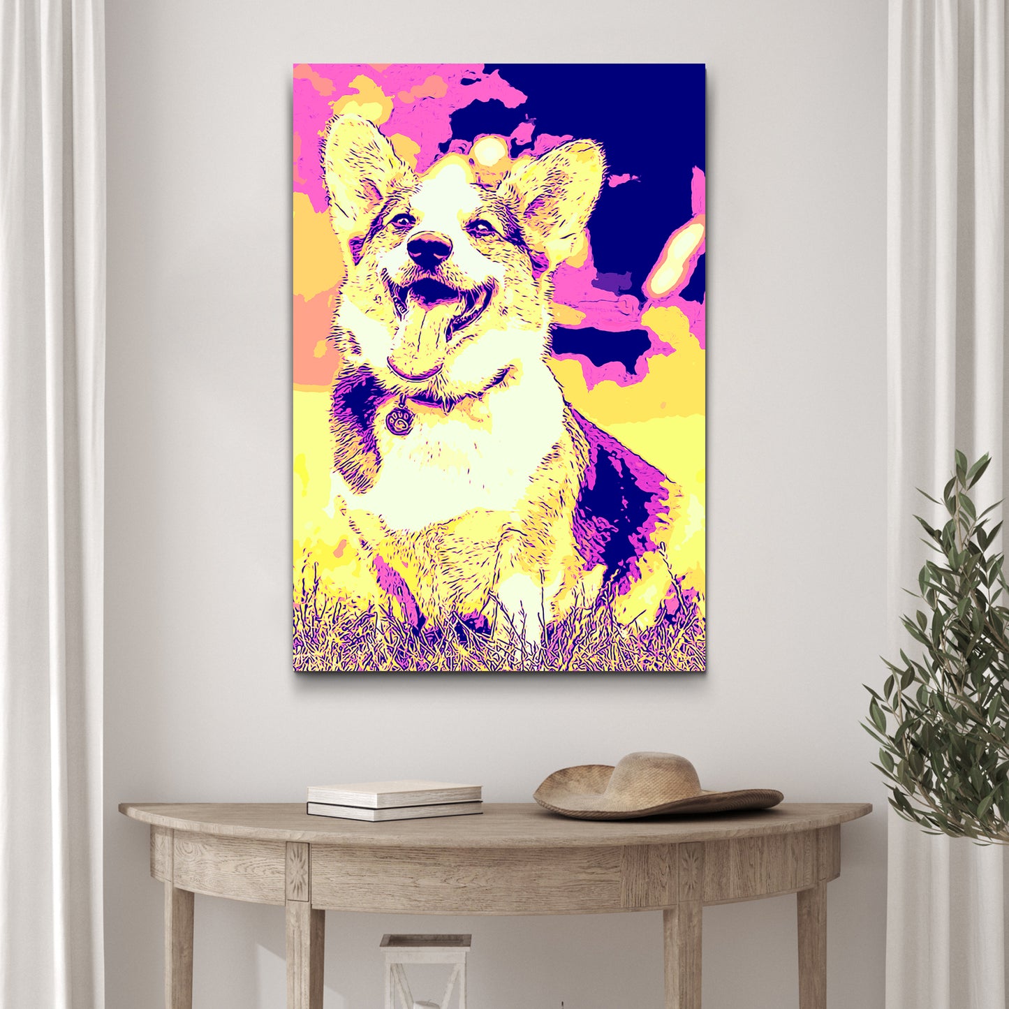 Pet Portrait Pop Art Sign IV Style 2 - Image by Tailored Canvases