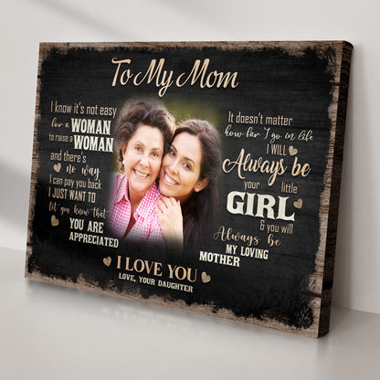 To My Mom, I Love You Sign II Style 2 - Image by Tailored Canvases