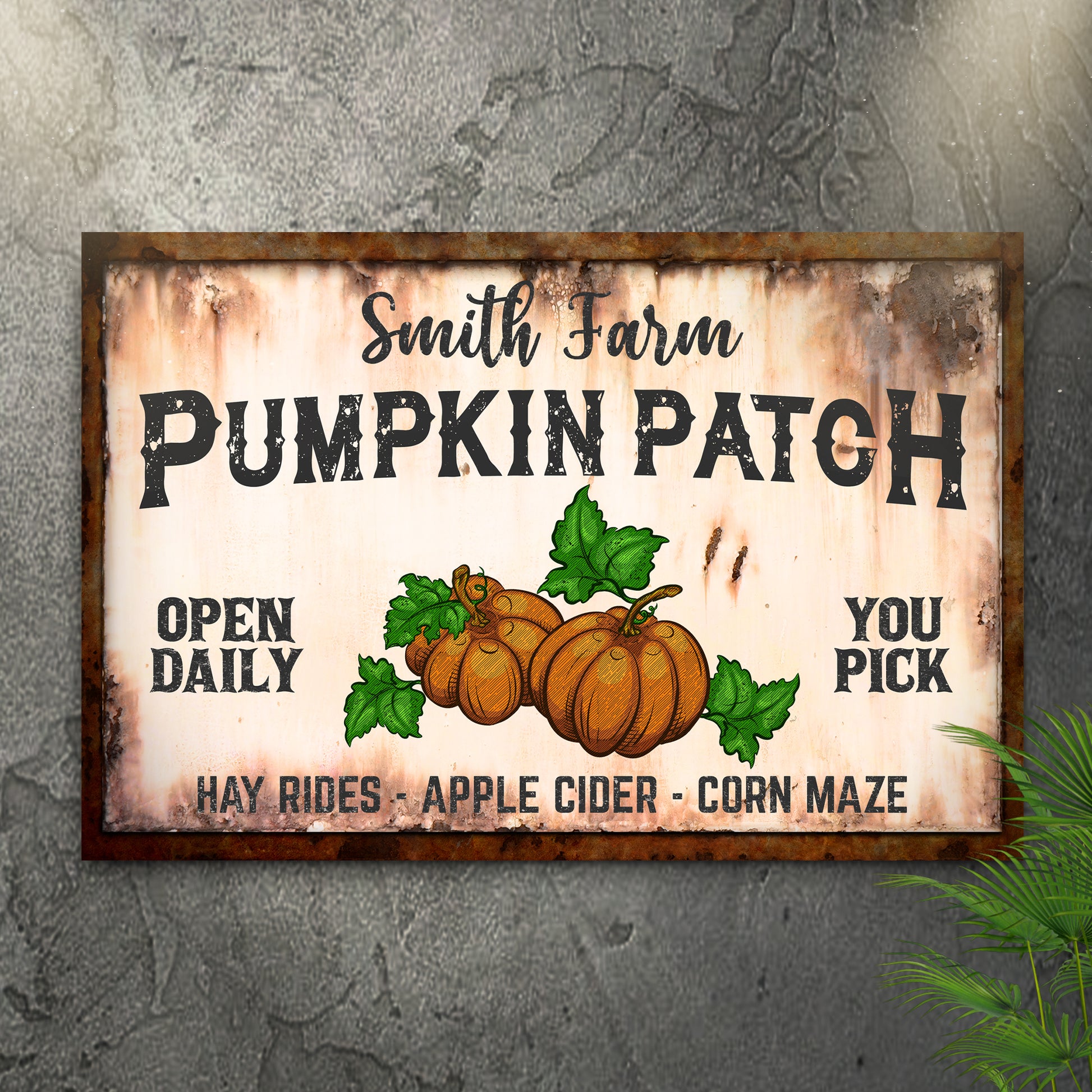 Family Farm Pumpkin Patch Sign - Image by Tailored Canvases