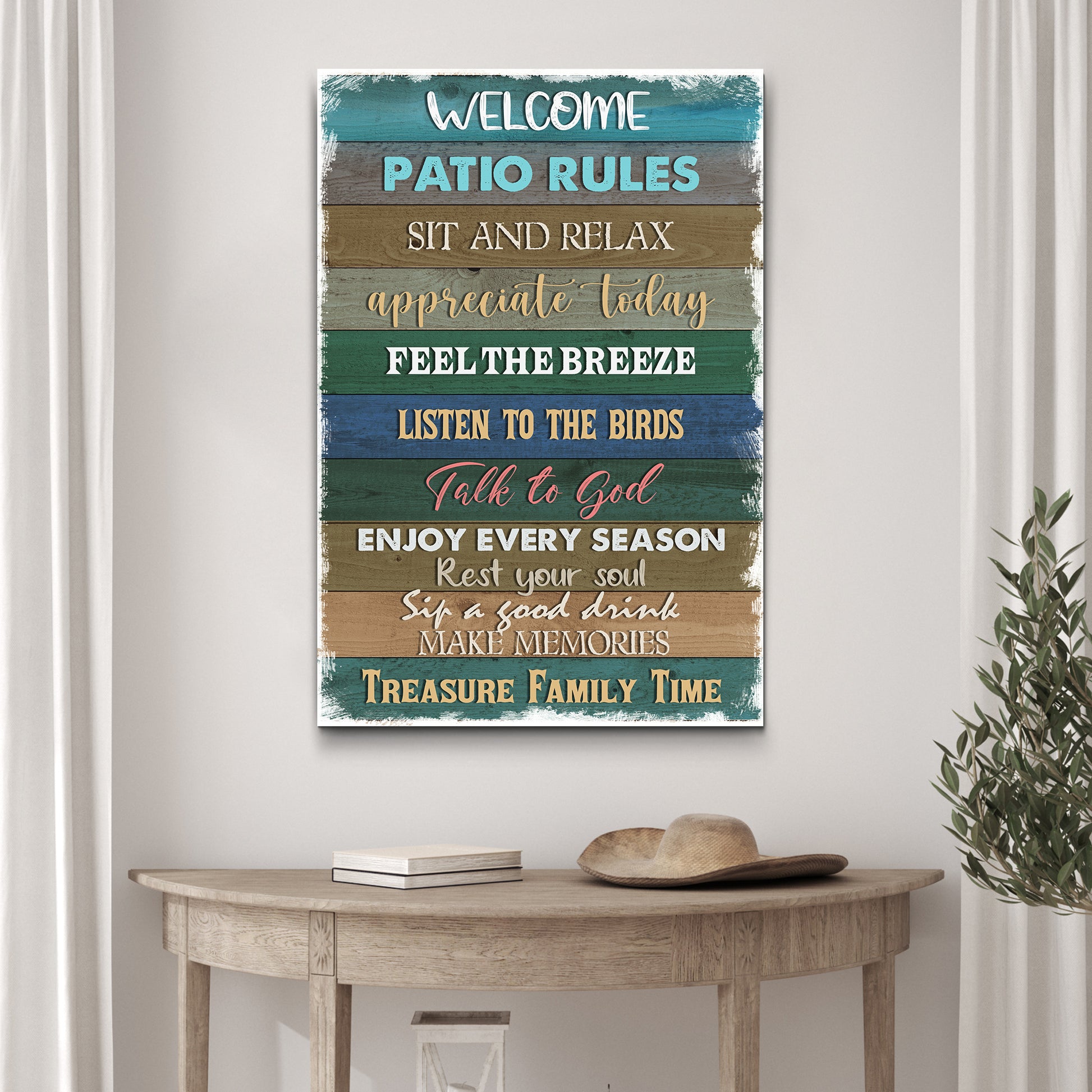 Patio Rules Sign Style 2 - Image by Tailored Canvases