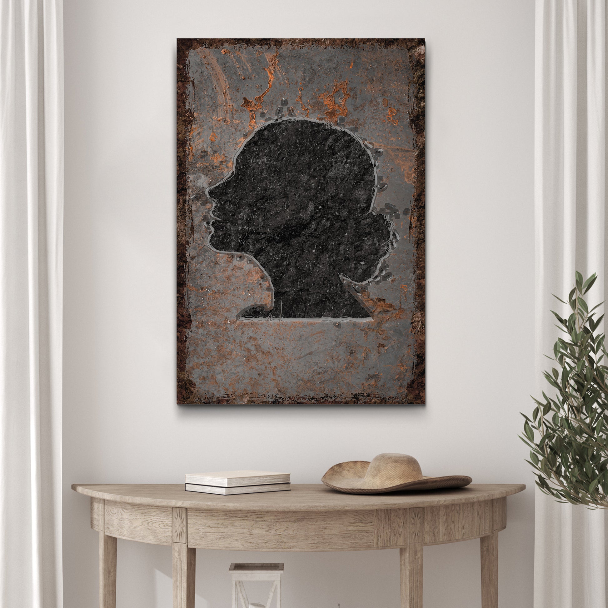 Silhouette Portrait Sign II Style 2 | Customizable Canvas - Image by Tailored Canvases