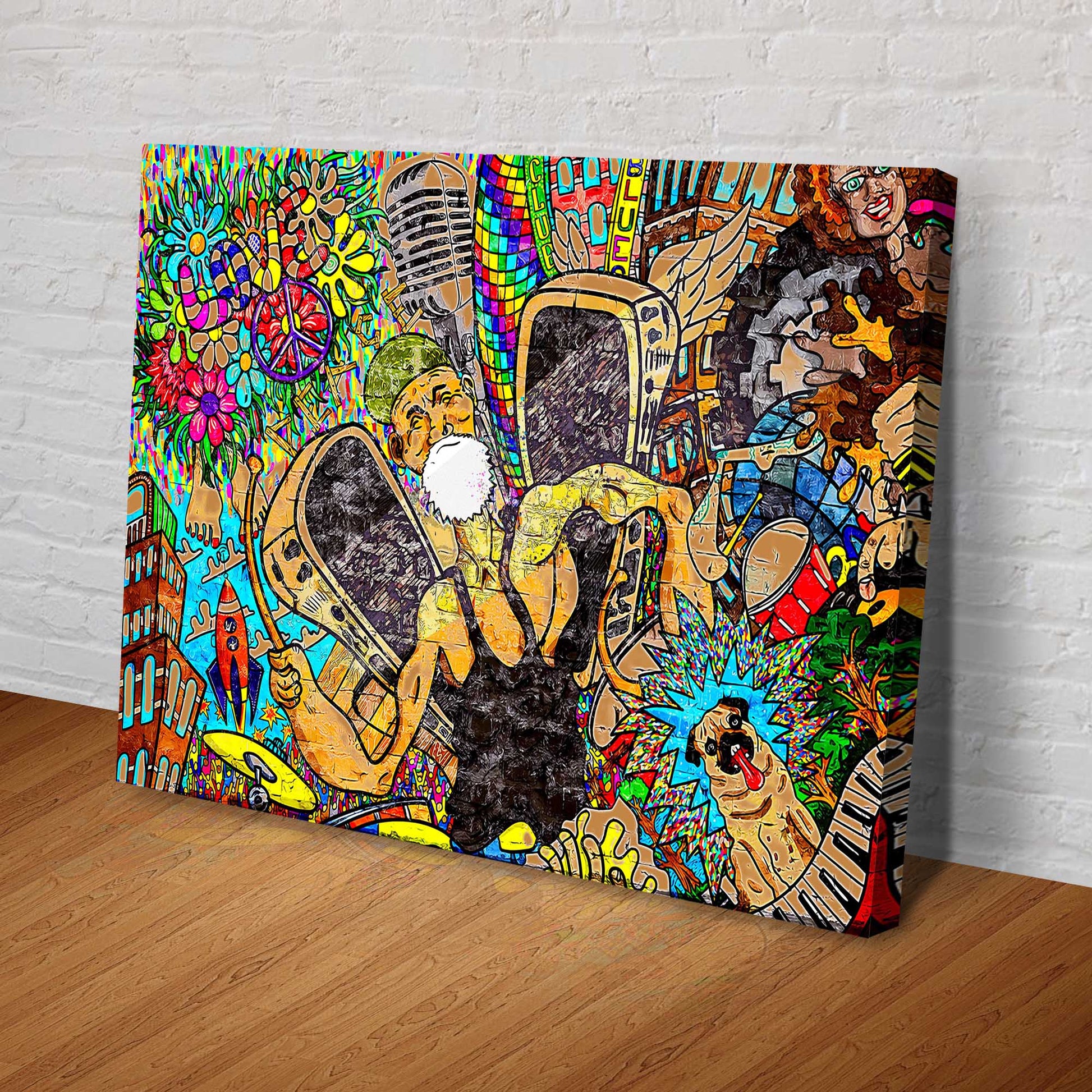 Vibrant Graffiti Canvas Wall Art Style 2 - Image by Tailored Canvases