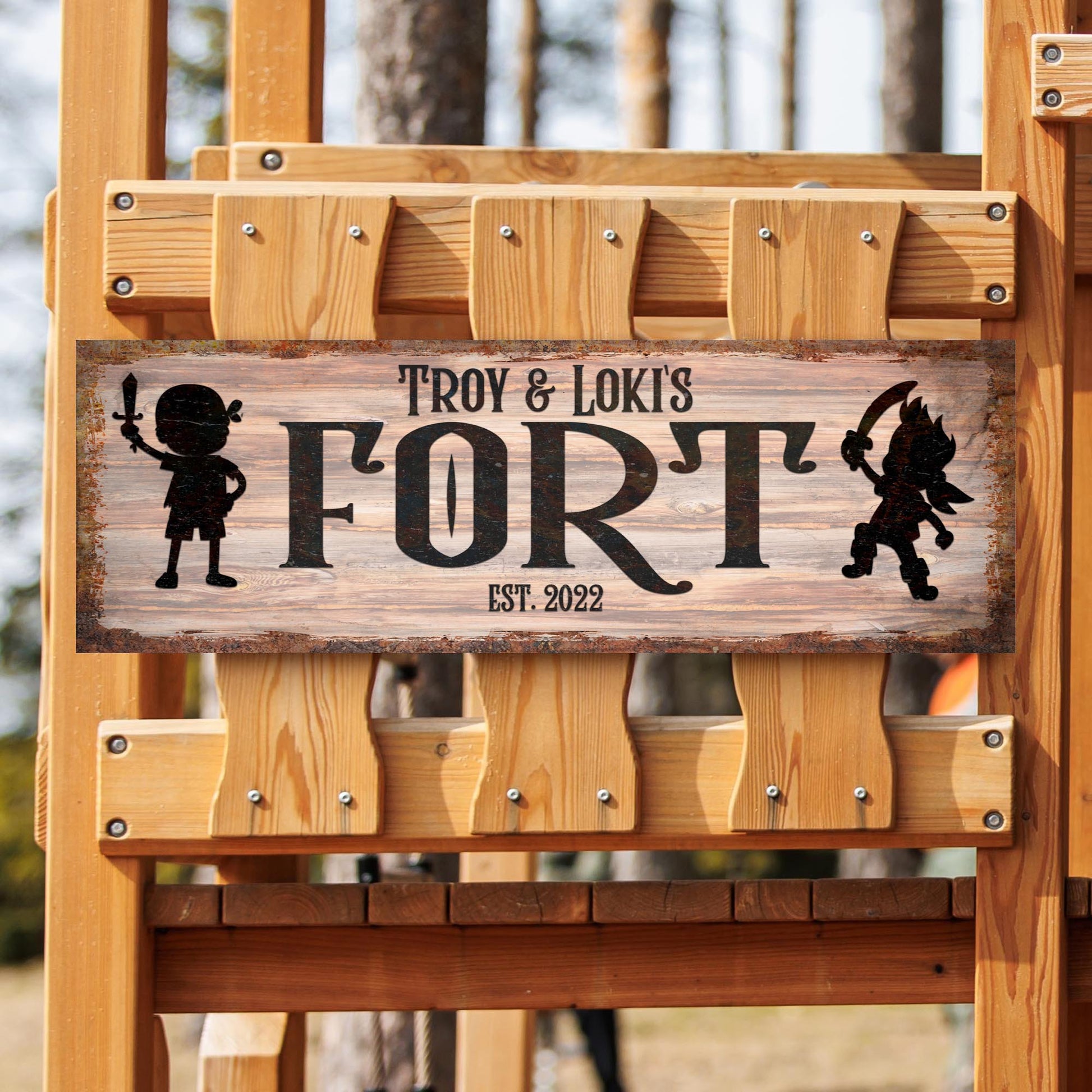 Kid Pirate Fort Sign - Image by Tailored Canvases