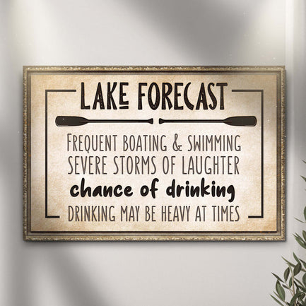 Lake Forecast Sign - Image by Tailored Canvases
