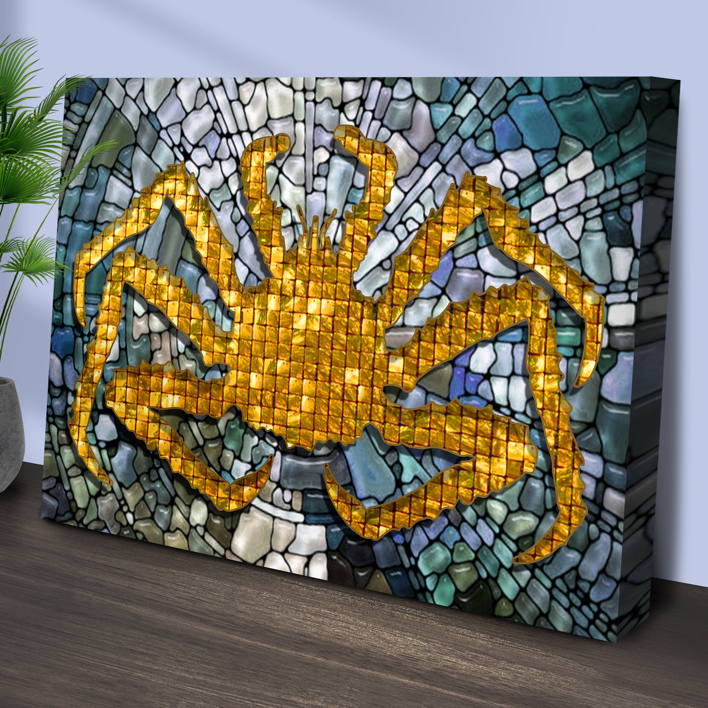 King Crab Mosaic Décor Wall Art Style 2 - Image by Tailored Canvases