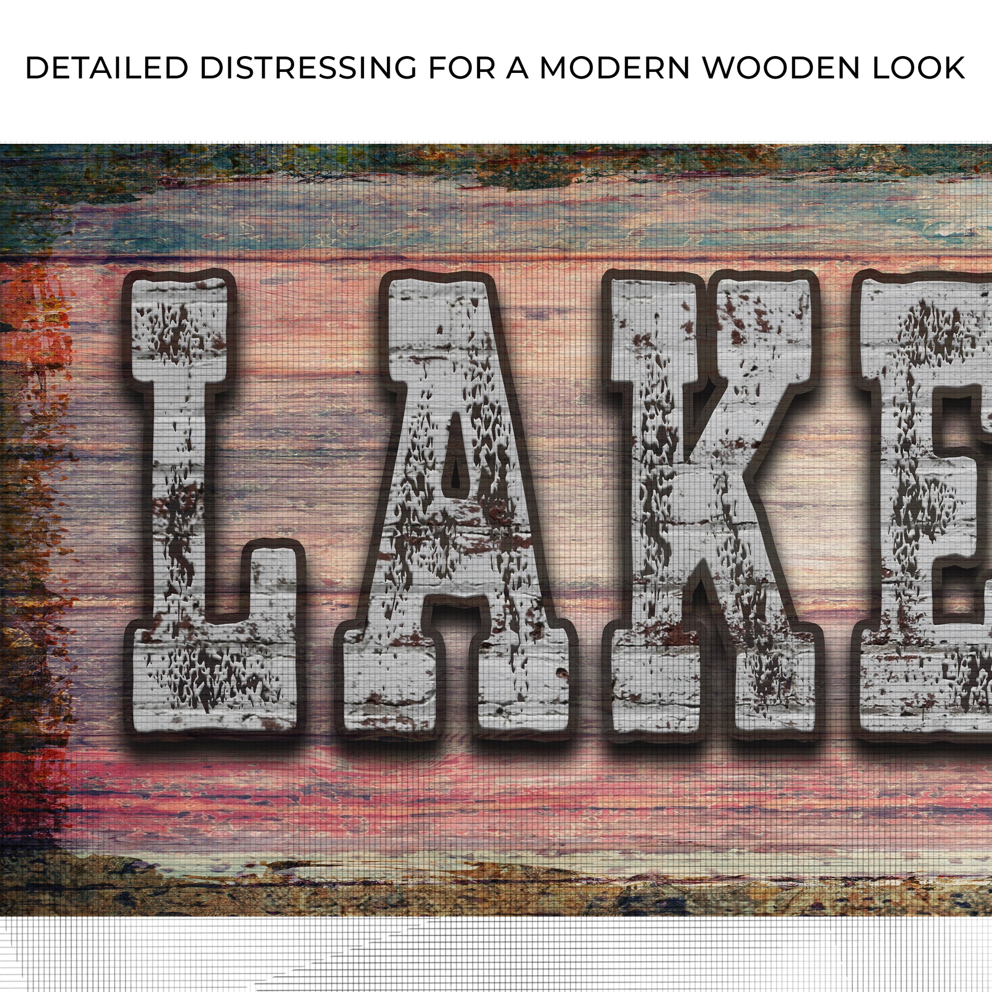 Lake House Wood Sign Zoom - Image by Tailored Canvases