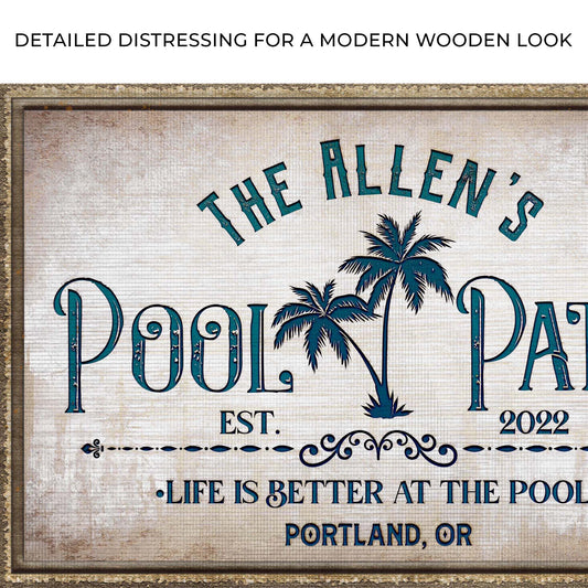 Life Is Better At The Pool And Patio Sign Zoom - Image by Tailored Canvases