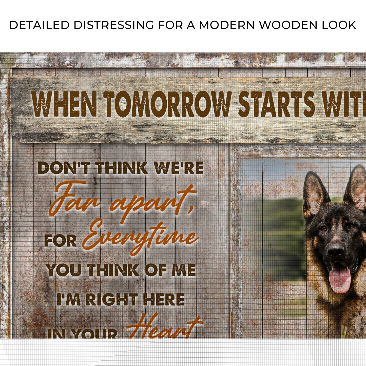When Tomorrow Starts Without Me, I'm Right Here In Your Heart Pet Memorial Sign Zoom - Image by Tailored Canvases