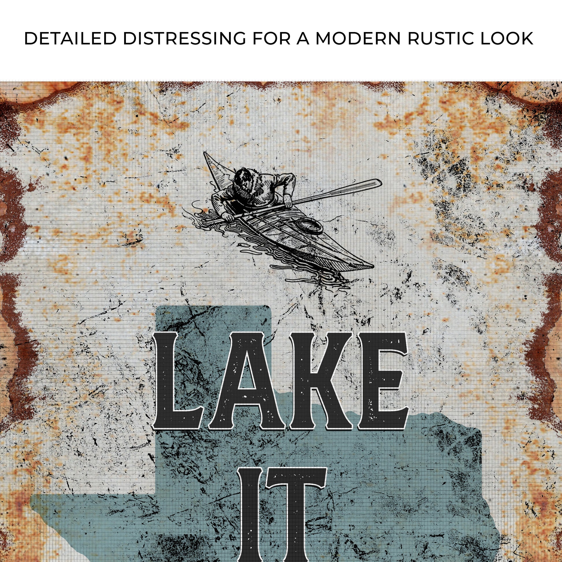 Lake It Easy Sign Zoom - Image by Tailored Canvases