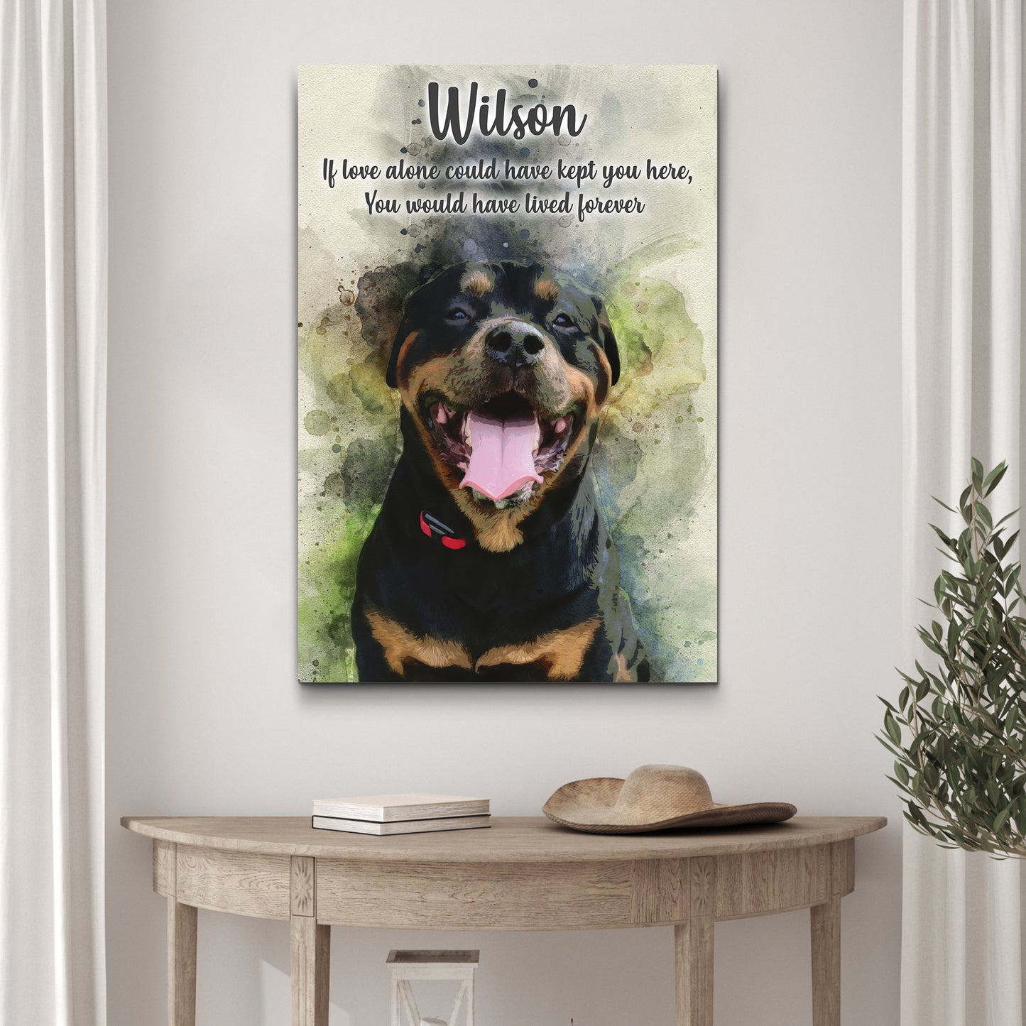 If Love Alone Could Have Kept You Here Pet Memorial Sign Style 1 - Image by Tailored Canvases