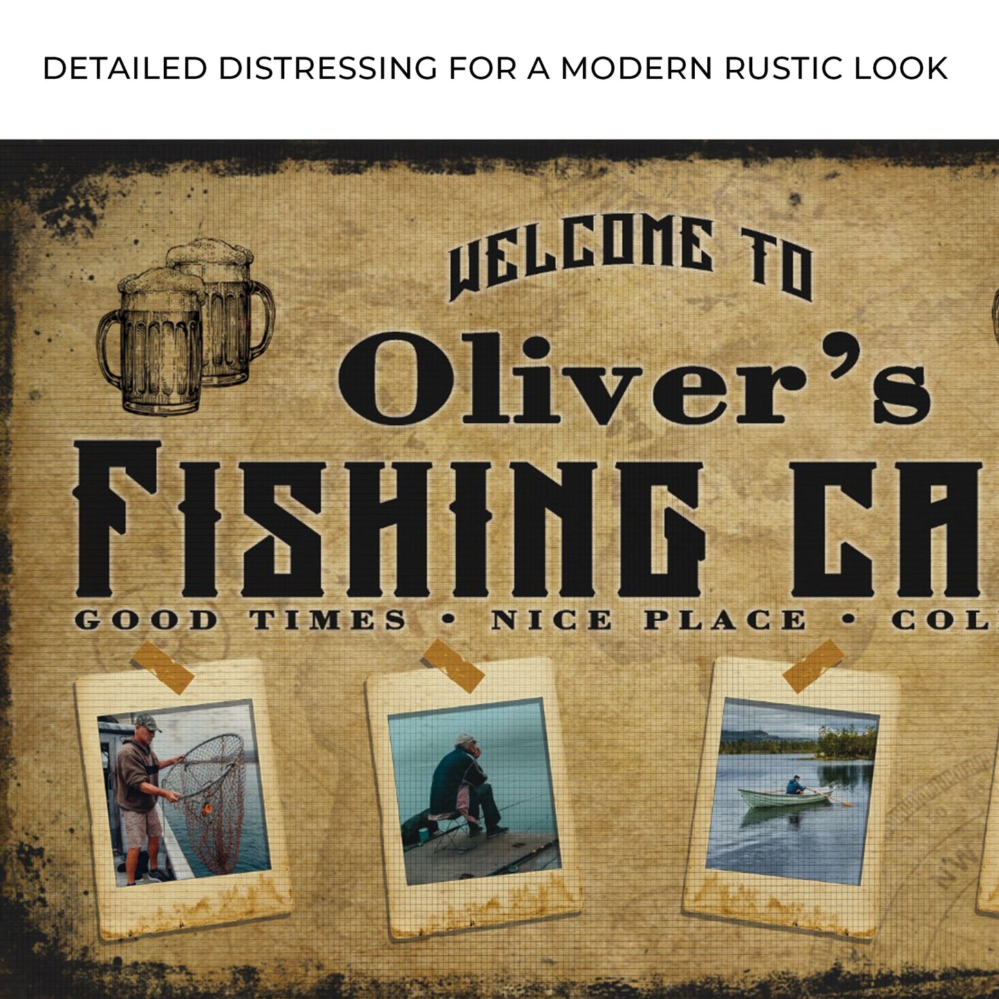 Welcome Fishing Cave Sign Zoom - Image by Tailored Canvases