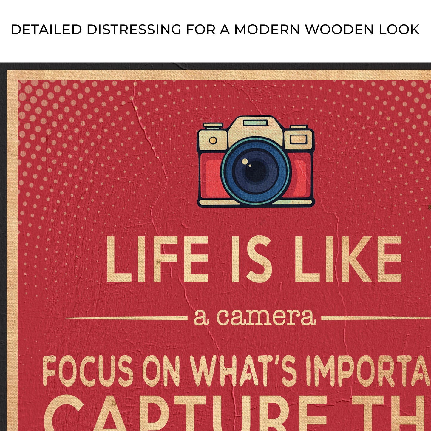 Life Is Like A Camera Sign V Zoom - Image by Tailored Canvases