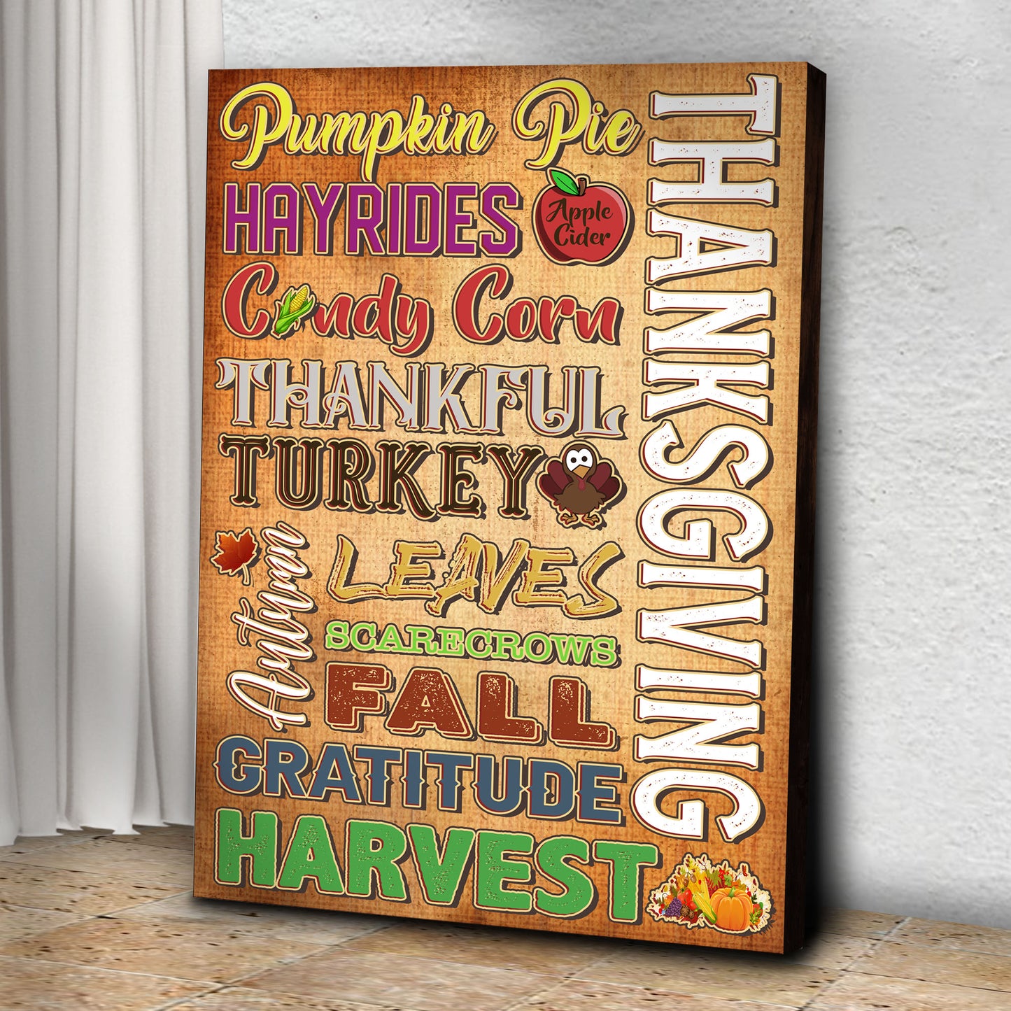 Everything About Thanksgiving Sign II Style 1 - Image by Tailored Canvases