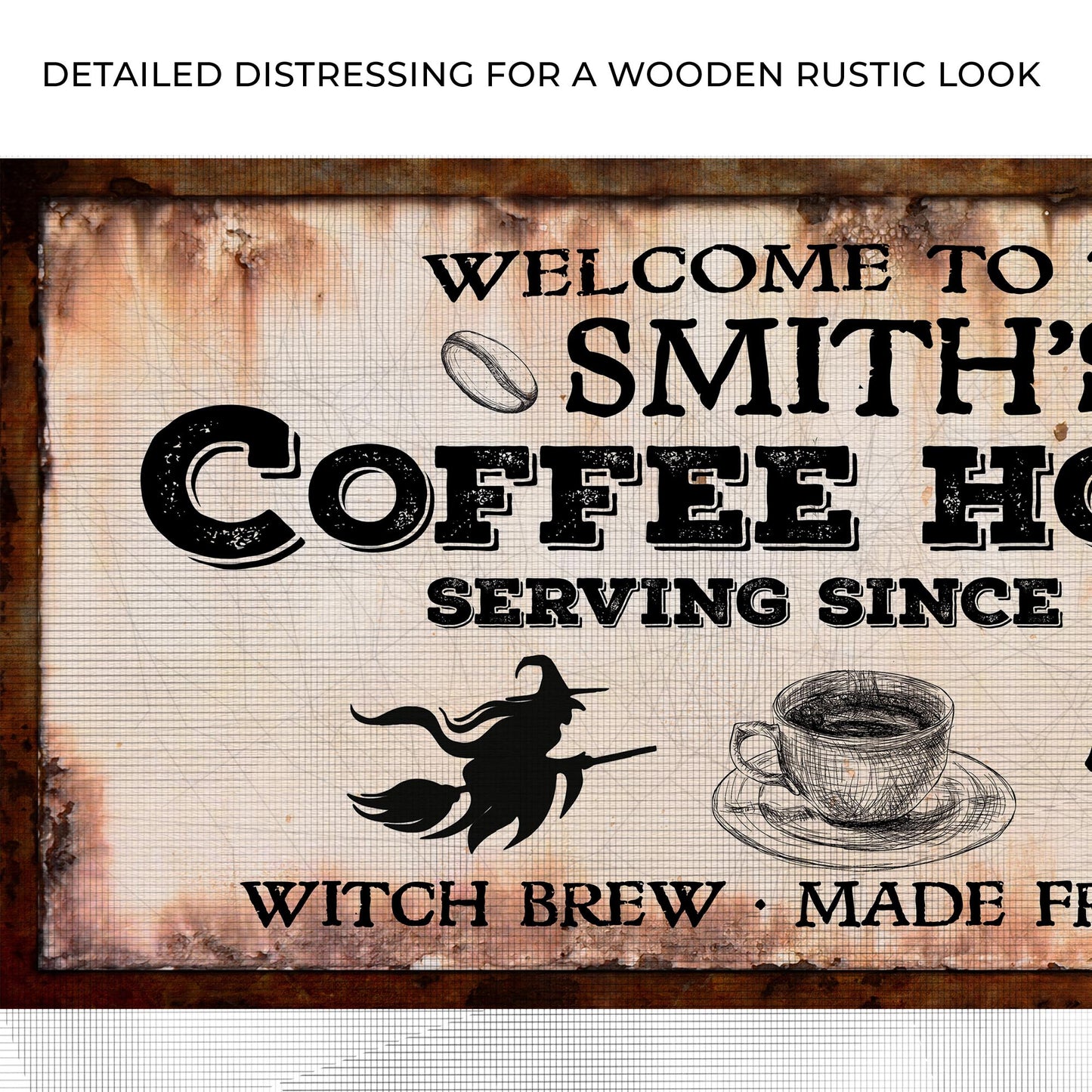 Witch Brew Coffee House Sign II Zoom - Image by Tailored Canvases