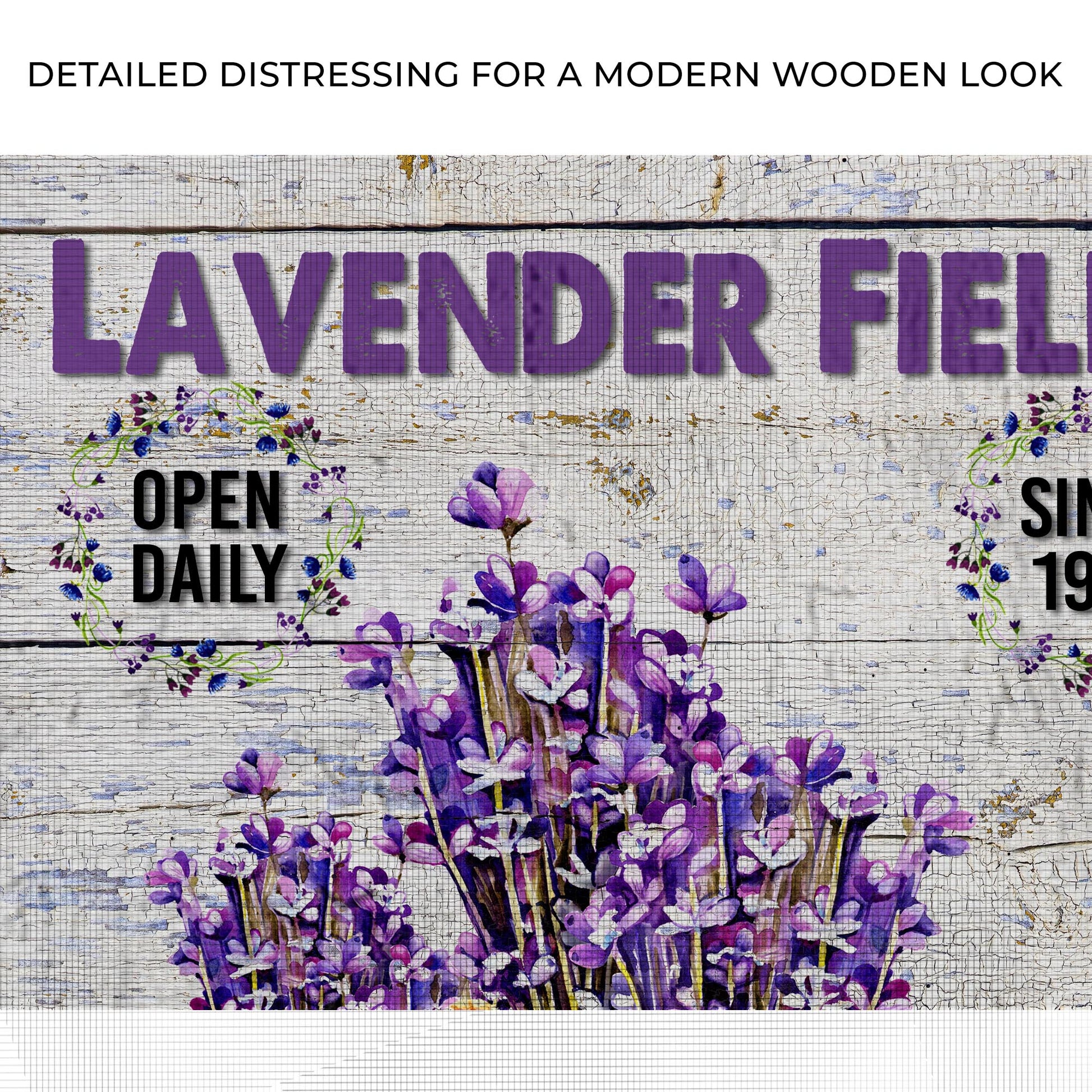 Lavender Fields Farm & Market Sign Zoom - Image by Tailored Canvases