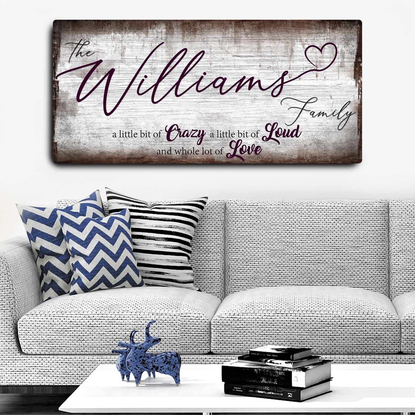 Family Name Sign III Style 3 - Image by Tailored Canvases