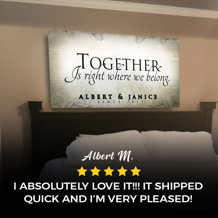 Together Sign Style 2 - Image by Tailored Canvases