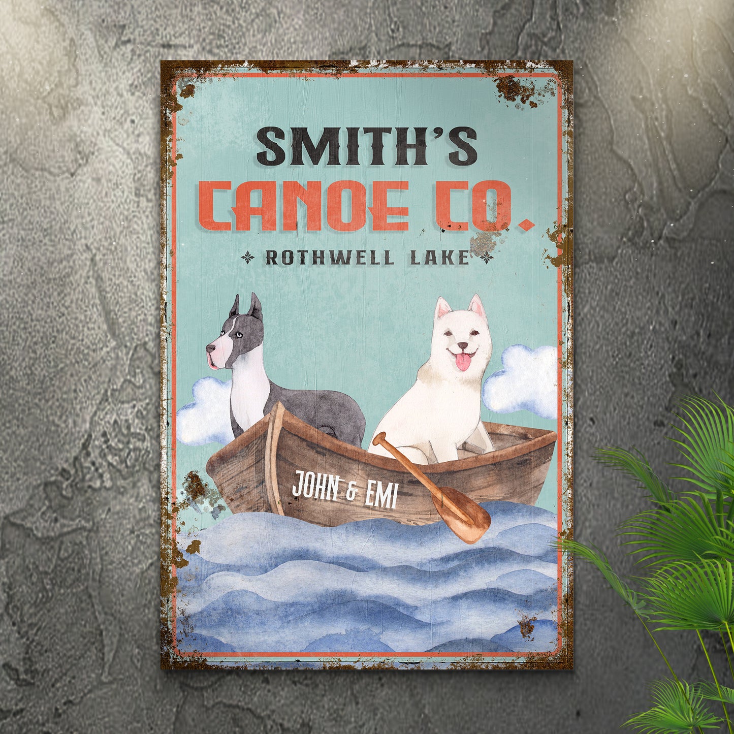 Pet Family Canoe Co. Sign II - Image by Tailored Canvases