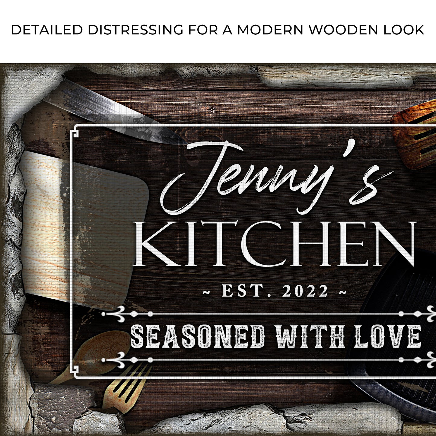 Seasoned With Love Kitchen Sign II