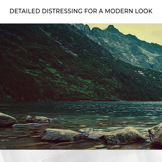 Mountain Forest Lake Canvas Wall Art II Zoom - Image by Tailored Canvases