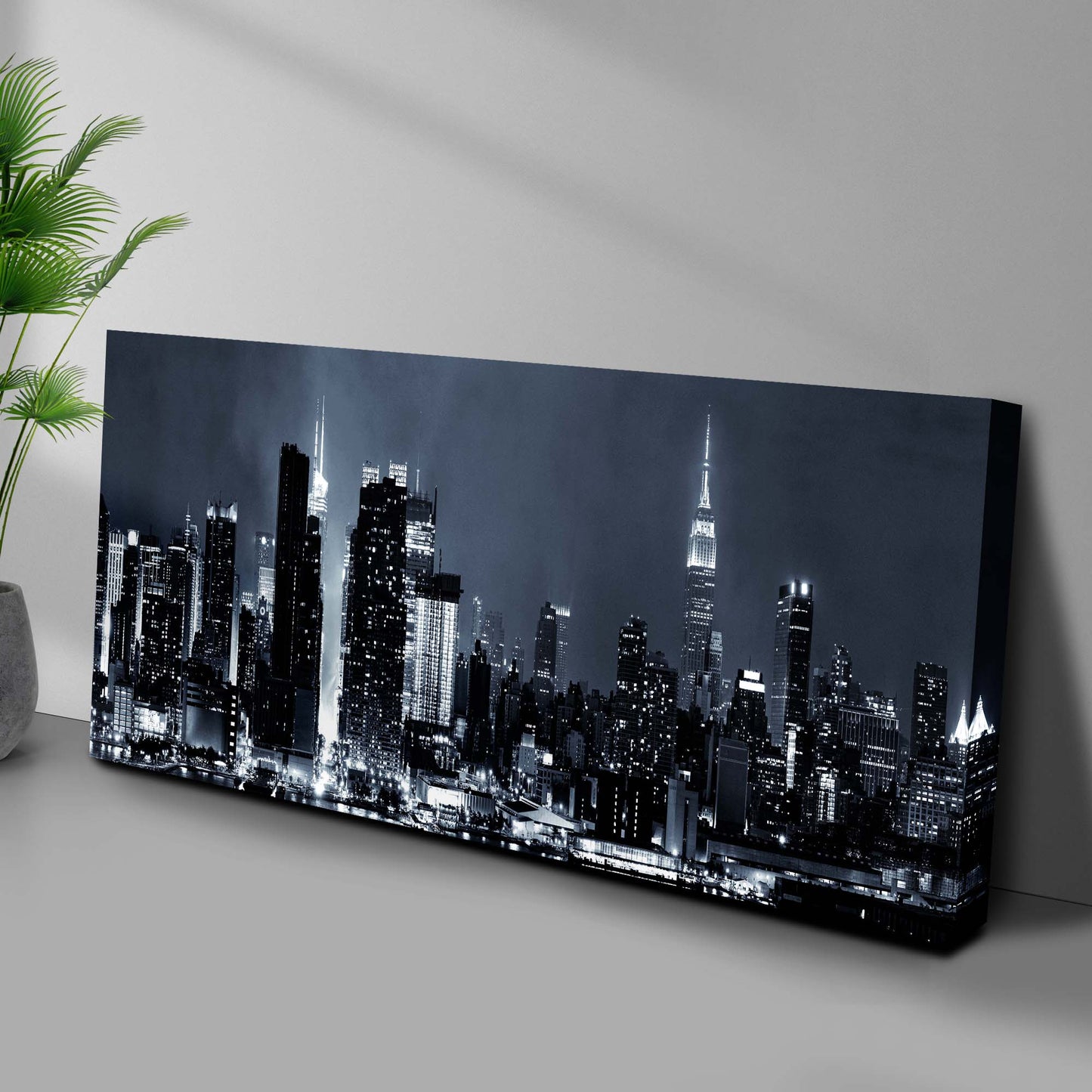 Night City Modern Canvas Wall Art II Style 1 - Image by Tailored Canvases