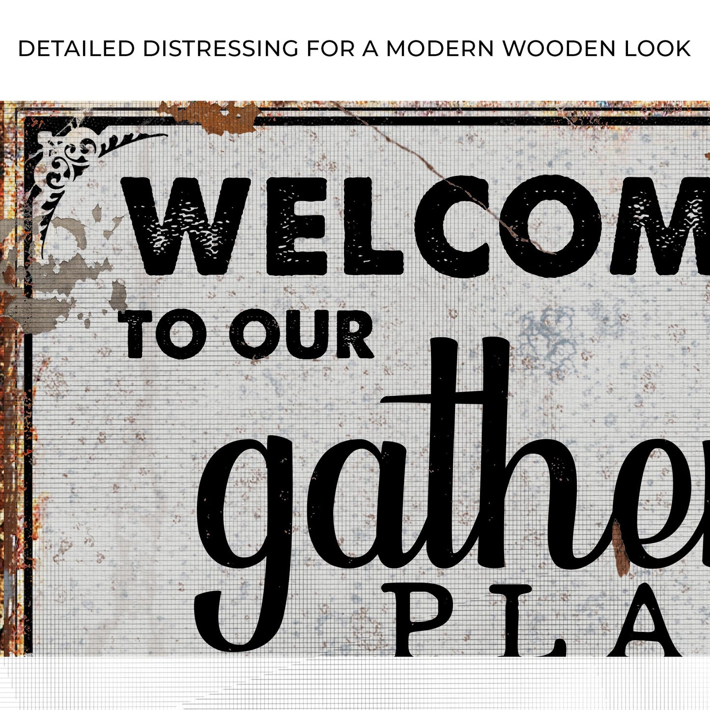 Welcome To Our Gathering Place Sign Zoom - Image by Tailored Canvases