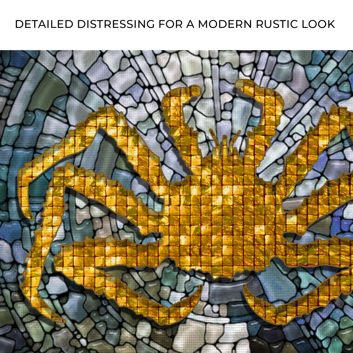 King Crab Mosaic Décor Wall Art Zoom - Image by Tailored Canvases