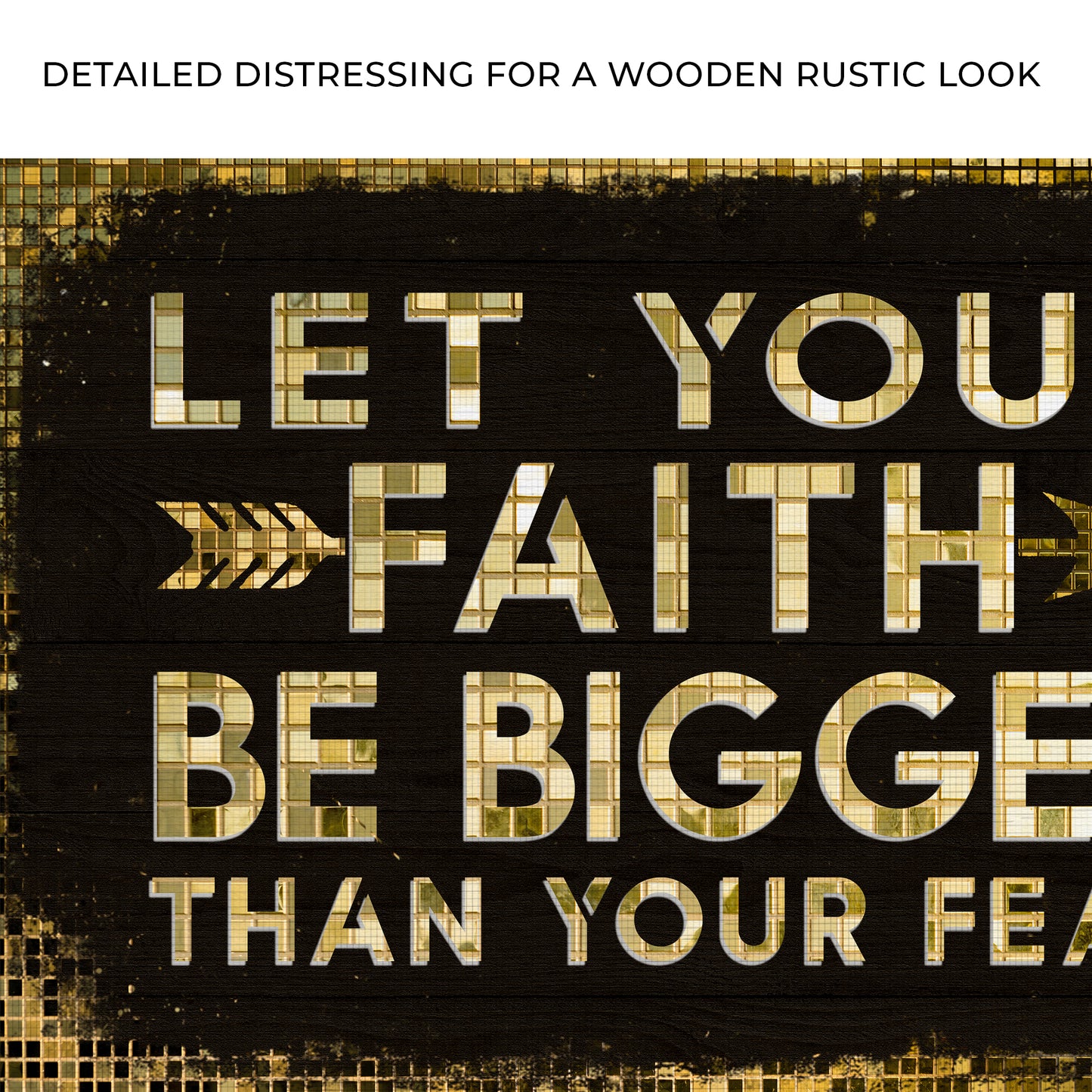 Let Your Faith Be Bigger Than Your Fear Sign Zoom - Image by Tailored Canvases