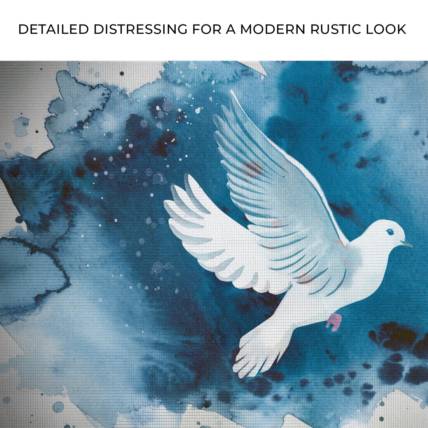 White Dove Watercolor Painting Wall Art II Zoom - Image by Tailored Canvases